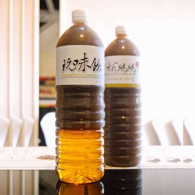 Black apple vinegar │ big bottle of large capacity, creative hand drink - อาหารเสริมและผลิตภัณฑ์สุขภาพ - อาหารสด สีเหลือง