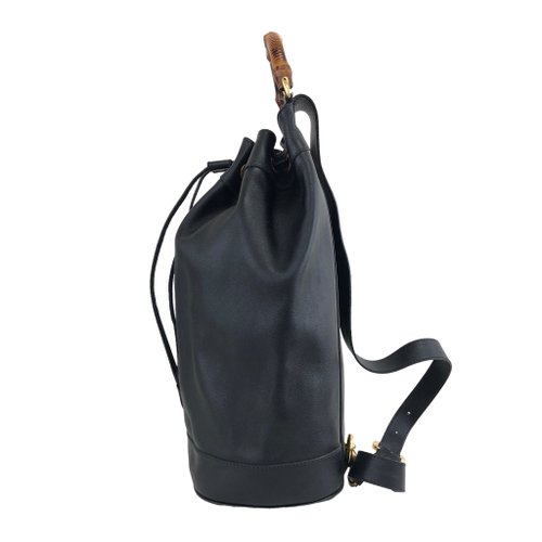 日本直送 名牌中古包 】GUCCI グッチ バンブー レザー 巾着