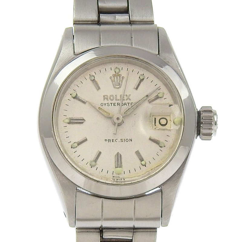 【日本直送】ロレックス ROLEX オイスターデイト 腕時計 cal.1315 アンティーク 6406 SS 手巻き シルバー文字盤 メンズ【中古】 - 女錶 - 不鏽鋼 銀色