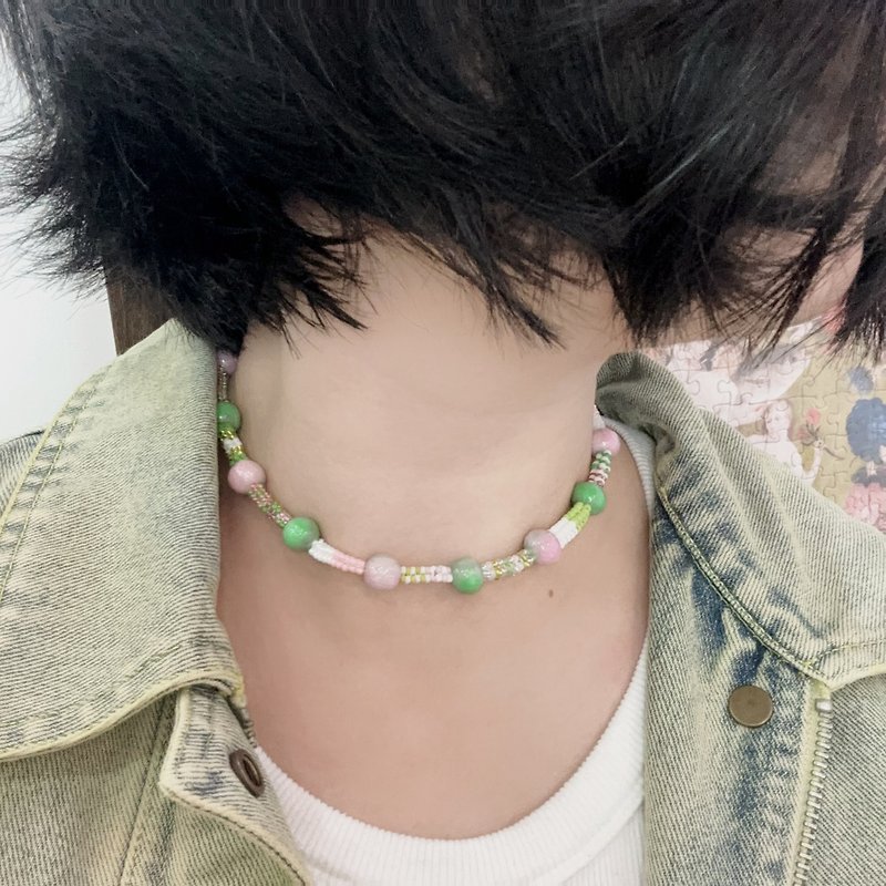 zi2.rennt Beads | Lollipop | Beaded Necklace Lollipop Shaped Necklace Creative Clavicle Chain - Necklaces - Glass Multicolor