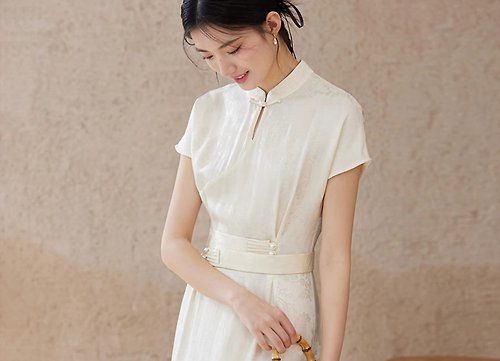 初蟬 憶無瑕 新中式復古中國風 連袖氣質改良洋裝