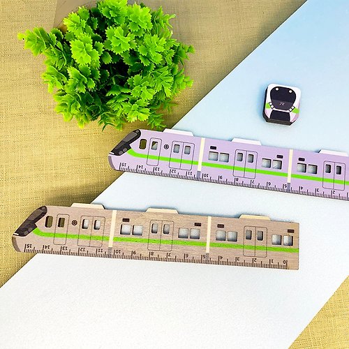 新格子創意設計 15cm列車造型木尺－EMU900 台鐵授權