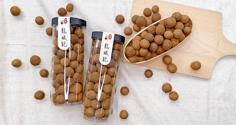 2021土窯柴燒 帶殼龍眼乾禮盒 (罐裝300+-10g X2) - 零食/點心 - 塑膠 咖啡色