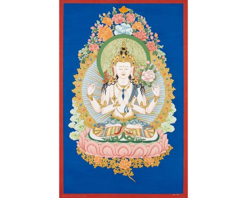 h21# 四腕観音 仏祖 唐卡 タンカ Thang-ga 装飾画民间文化芸術 h21# 四腕観音 仏祖 唐卡 タンカ Thang-ga 装飾画民间文化芸術