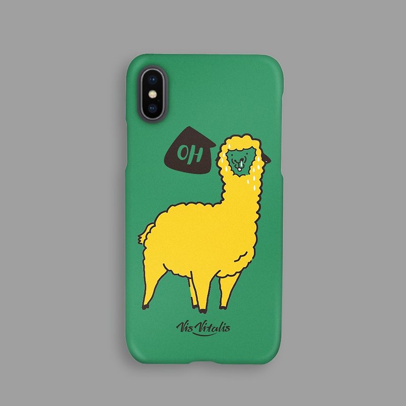 Snot Alpaca B Case/iPhone - เคส/ซองมือถือ - พลาสติก สีเขียว
