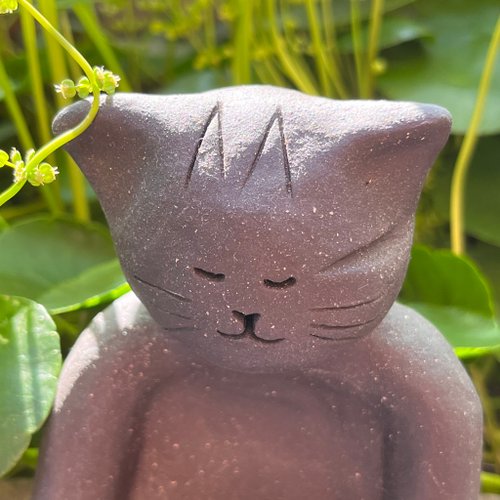 猫 置物 陶器 猫の妖精/陶器/置物 - ショップ tuoceramics 置物 - Pinkoi
