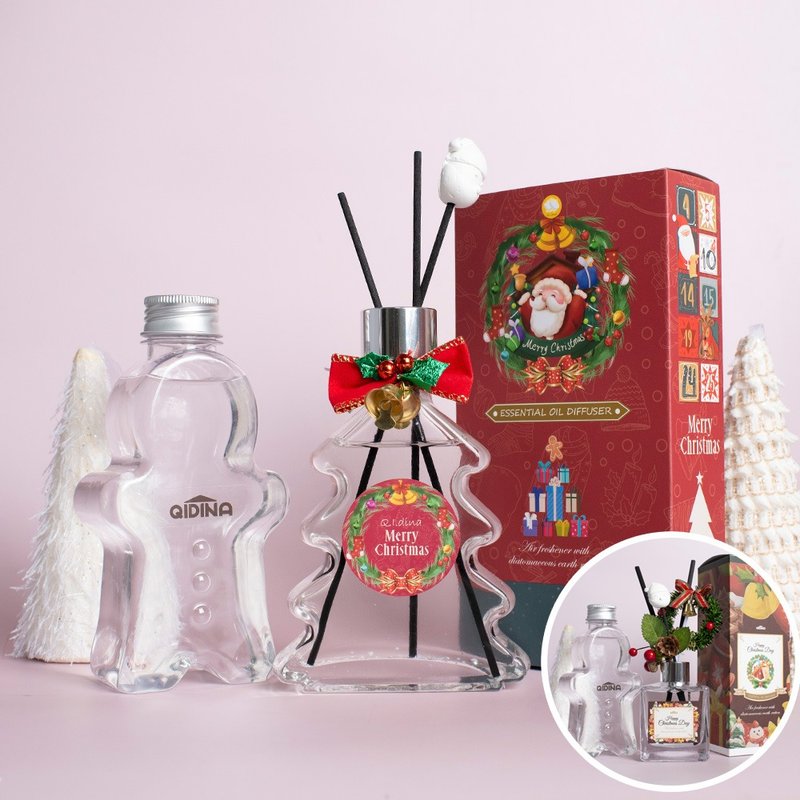 QIDINA 200m聖誕樹造型擴香瓶禮盒 + 造型補充瓶 + 聖誕袋 - 香氛/精油/擴香 - 其他材質 多色