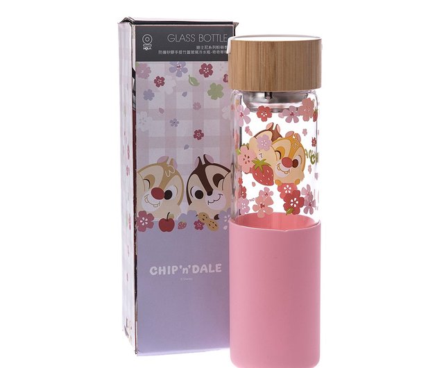 Glass bottle 550ml with bamboo lid