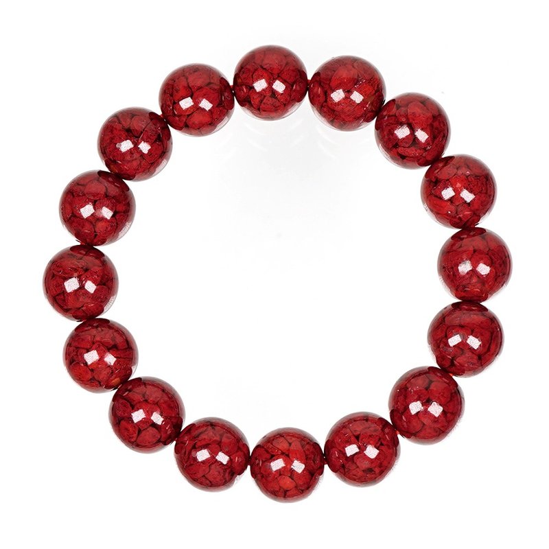 Cinnabar 11.8-12.2mm Bracelet - Bracelets - Semi-Precious Stones Multicolor