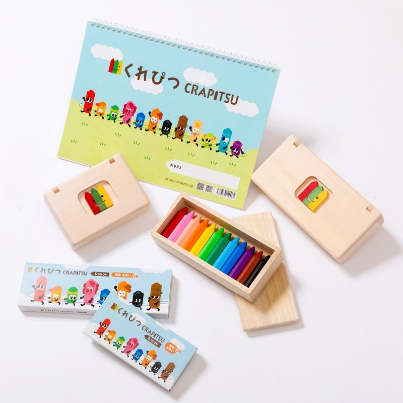 くれぴつCEAPITSU Honeycomb Crayons/Non-toxic, lickable, non-dirty, hand washable children's crayons - อุปกรณ์เขียนอื่นๆ - วัสดุอื่นๆ หลากหลายสี