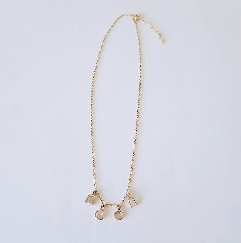 initial & number station necklace - Bracelets - Precious Metals Gold