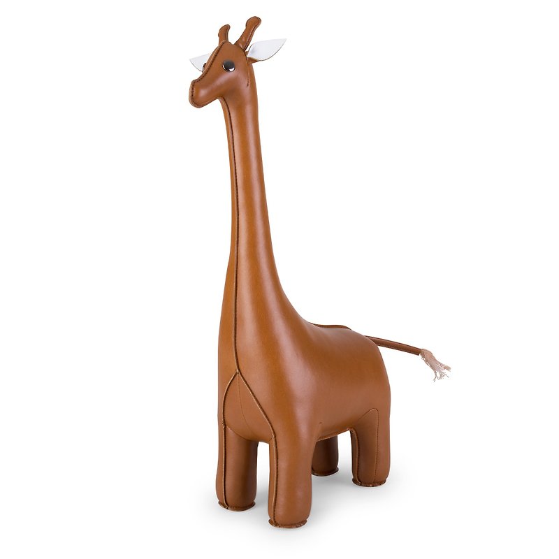Zuny - Giraffe Shaped Animal Door Stop - Items for Display - Faux Leather Multicolor