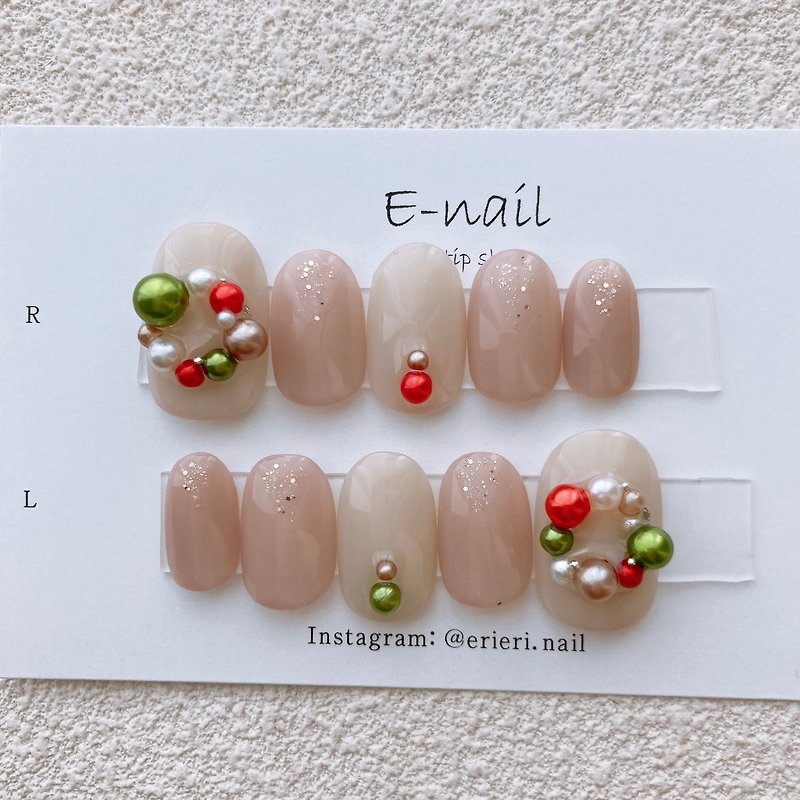 Christmas nails Christmas beauty 크리스마스 nail design fashion 圣诞节 - Nail Polish & Acrylic Nails - Plastic 
