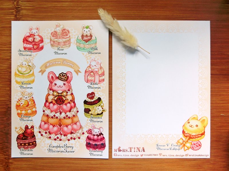 Postcard - Macaron Rabbit - การ์ด/โปสการ์ด - กระดาษ หลากหลายสี