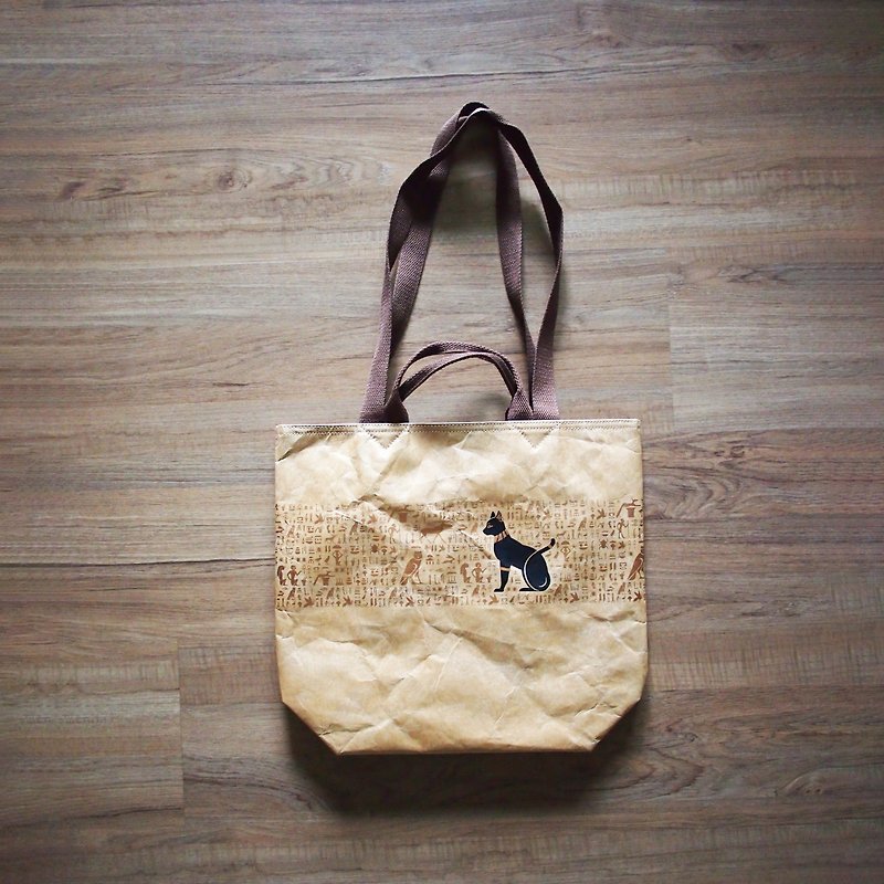 ANCIENT Egyptian motif shoulder tote bag - Handbags & Totes - Other Materials Gold