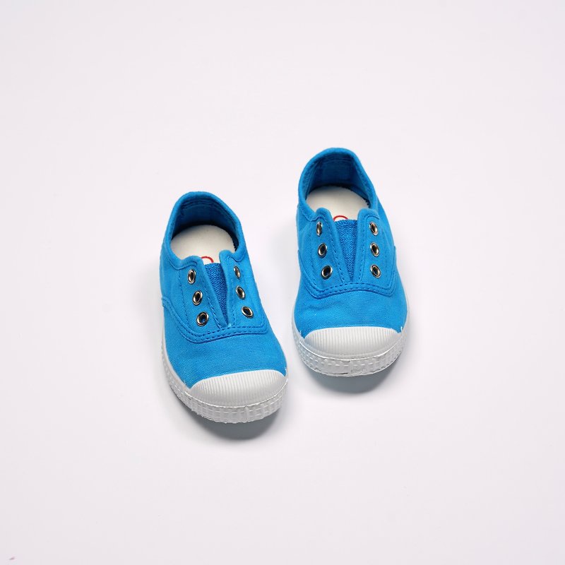 西班牙國民帆布鞋 CIENTA 70997 11 土耳其藍 經典布料 童鞋 - 童裝鞋 - 棉．麻 藍色