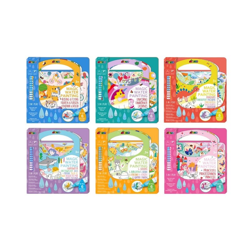 【德國Avenir Kids】我的神奇水畫冊系列(全系列六款) - 寶寶/兒童玩具/玩偶 - 紙 