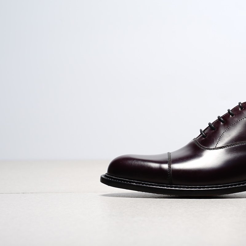 Berwick1707 Cap Toe Oxford 5241 - Men's Oxford Shoes - Genuine Leather Red