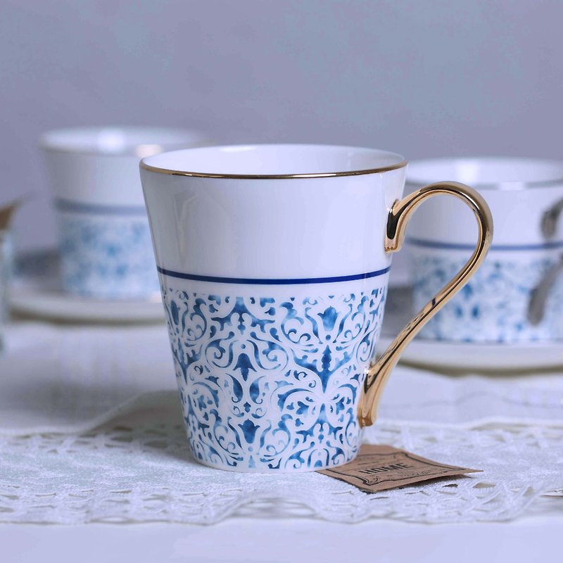 Blue rhyme gold bone china mug - Mugs - Porcelain 