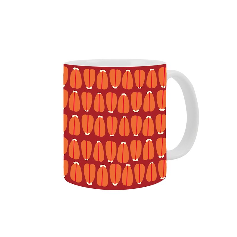 Pottery Cups Red - Mullet Roe Print Mug