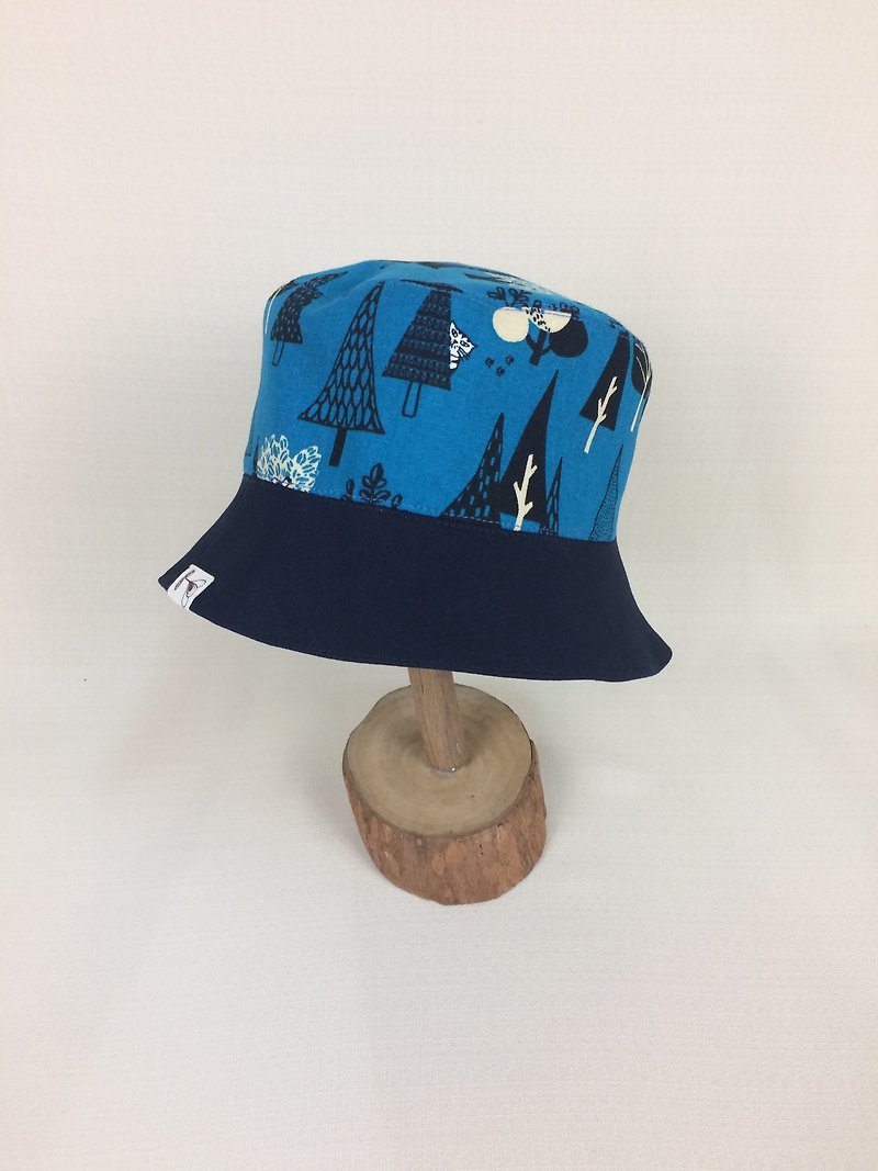 Va tree fisherman hat - ผ้ากันเปื้อน - ผ้าฝ้าย/ผ้าลินิน สีน้ำเงิน