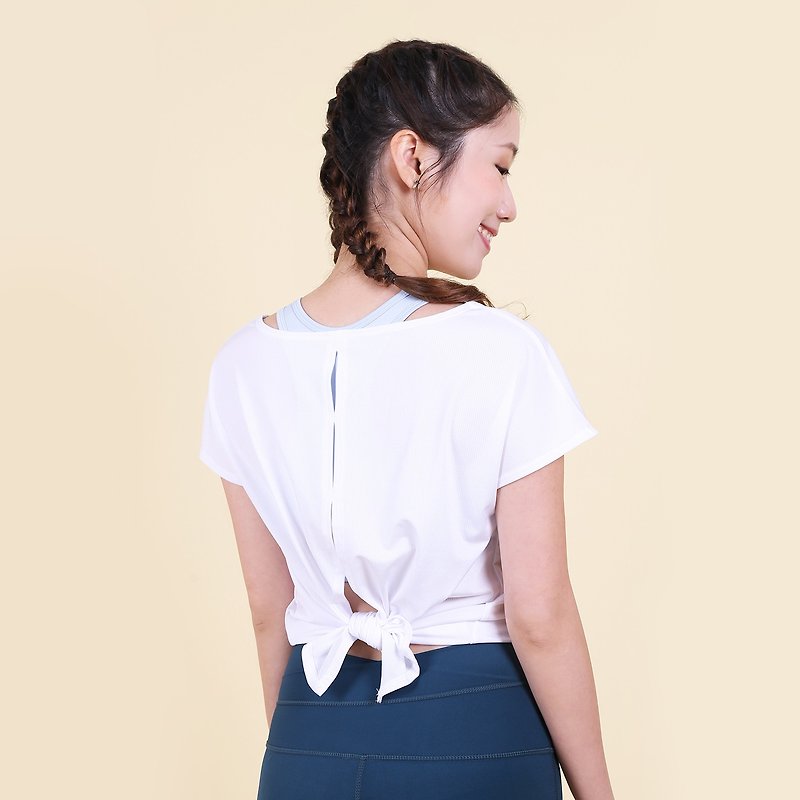 MARSHMARO LOLLIPOP Short Sleeve Active Tee - Lily White - Women's Sportswear Tops - Nylon White