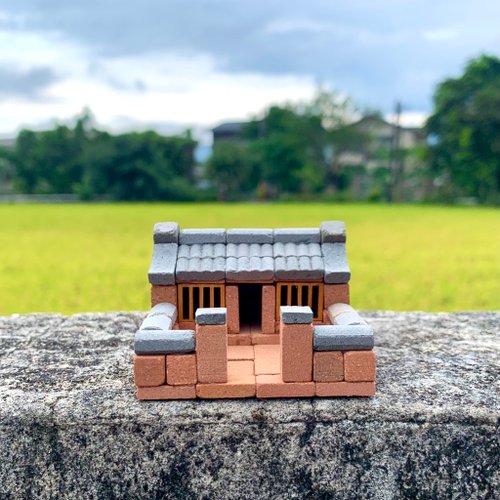 小磚疊疊樂 【DIY材料組合包】小庭院/小磚塊模型/迷你紅磚/臺灣傳統築