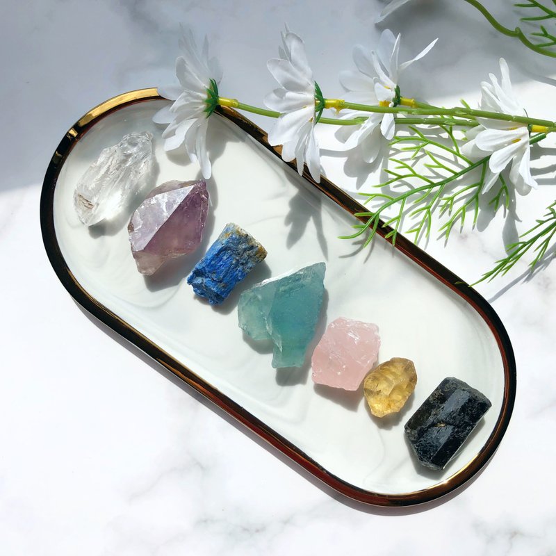 【天然原礦七色組】D組/水晶原礦//僅一組 - 擺飾/家飾品 - 水晶 