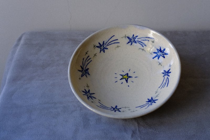 Suànn-Sian . 流星中皿 | 圓盤 點心盤 中皿 - 盤子/餐盤/盤架 - 陶 藍色