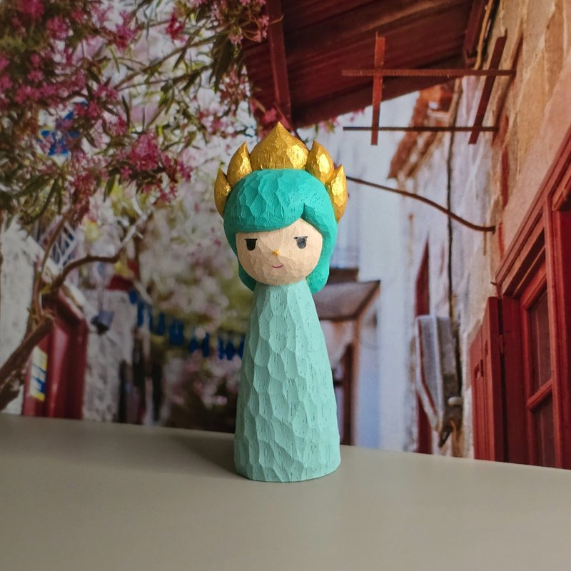 獅子座 木雕(現貨) - 公仔/玩偶 - 木頭 多色