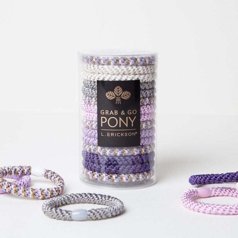 [Official flagship of L. ERICKSON] Thick version of elastic hair band barrel 15 pieces || Unicorn Purple || - Hair Accessories - Other Materials Purple