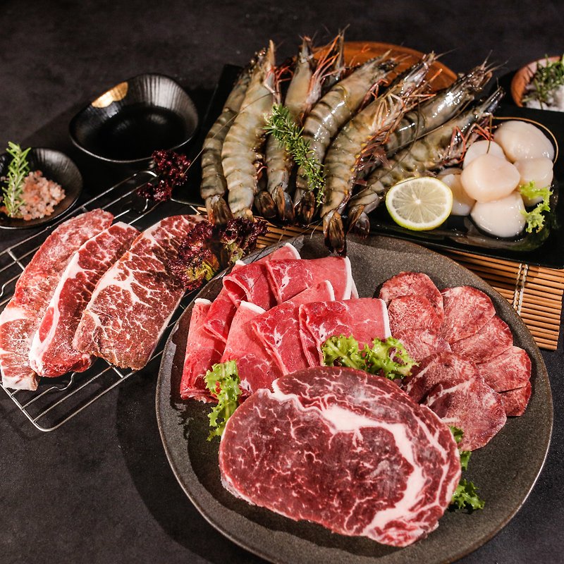 [Free delivery of Mid-Autumn BBQ] Selected whole beef barbecue box for 5-6 people - Other - Fresh Ingredients Red