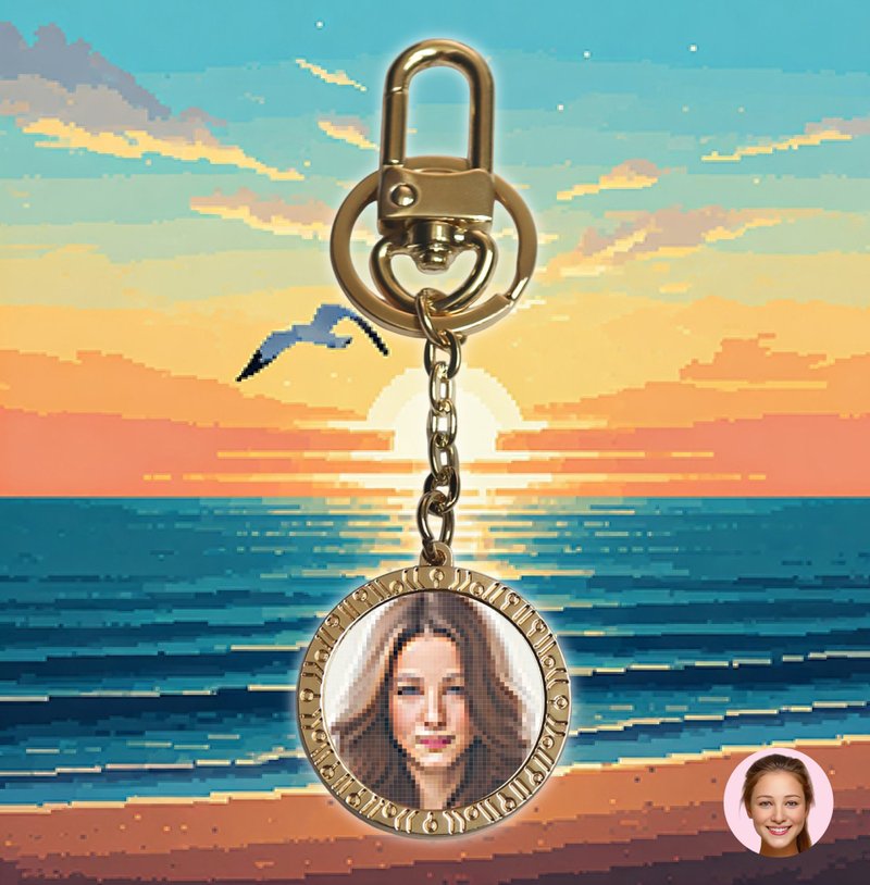 OneMe AI-generated Caricature Metal Key Holder(Free Artwork) - Keychains - Other Metals 