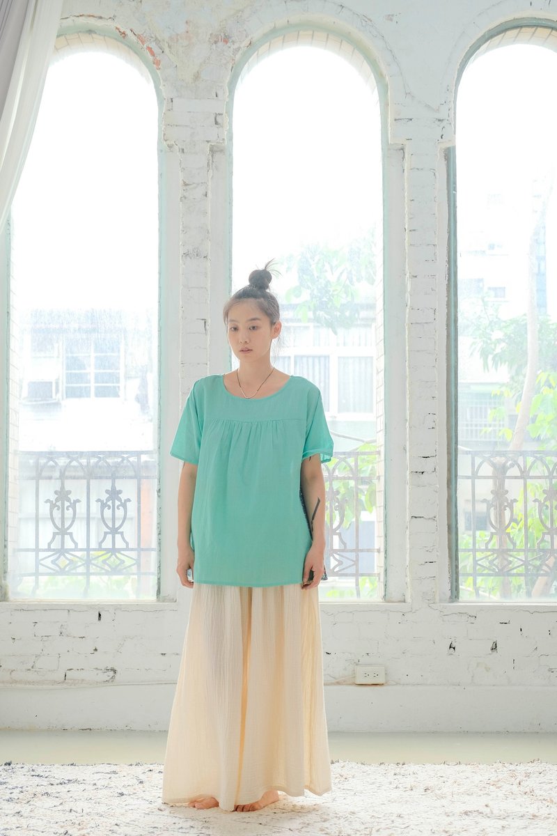 風のトップス　カディ  Green - 女上衣/長袖上衣 - 棉．麻 綠色