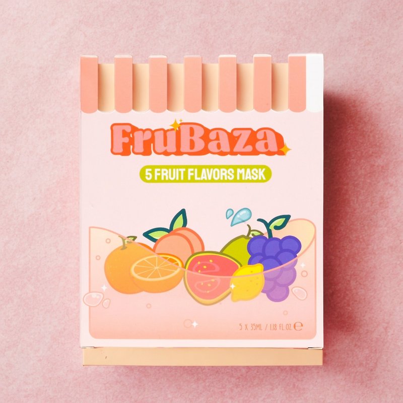 フルバザ フルーツスキンケアエッセンスマスク（5種） - 香水 - コンセントレート・抽出物 ピンク