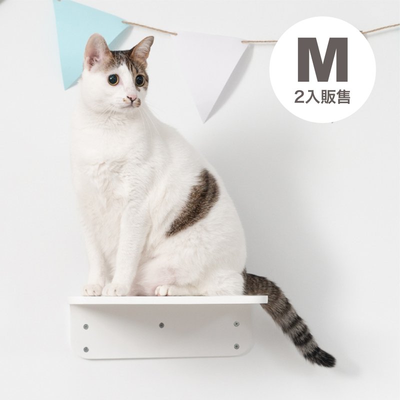 Wall Mounted Cat Shelves |  Lack-M White (2pcs) | MYZOO - อุปกรณ์แมว - ไม้ ขาว