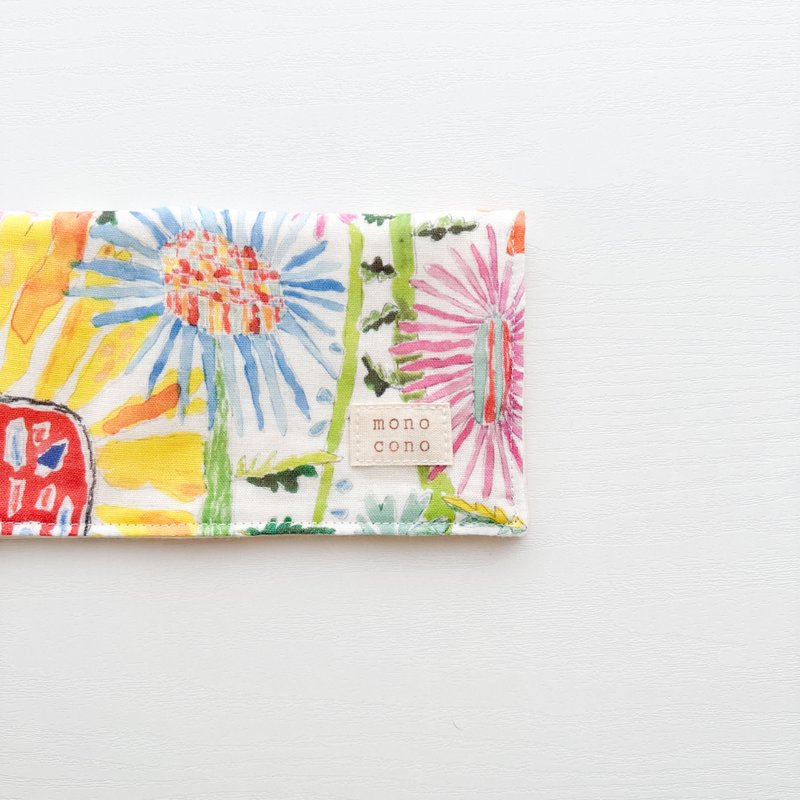 Artistic Sunflower Gauze Handkerchief Japanese Gauze + Organic Cotton Summer - ผ้าเช็ดหน้า - ผ้าฝ้าย/ผ้าลินิน หลากหลายสี