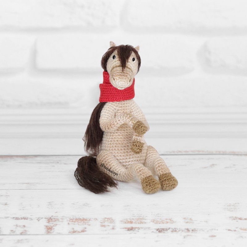 Crochet pattern Graceful Horse, PDF Digital Download, DIY new year 2026 toy - 手工藝教學/工具書 - 其他材質 