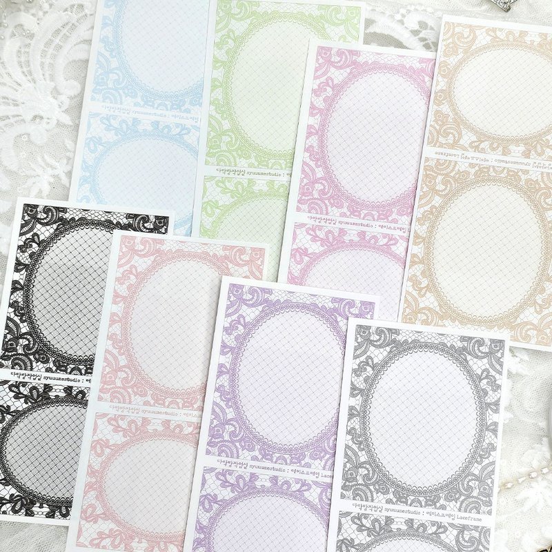 :Lace frame: paper (150g) - 信封/信紙 - 其他材質 