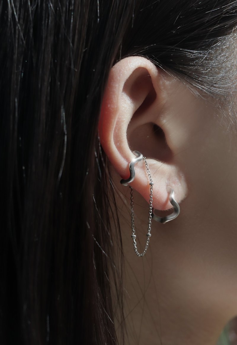 Wave I sterling silver wave earrings - Earrings & Clip-ons - Sterling Silver Silver