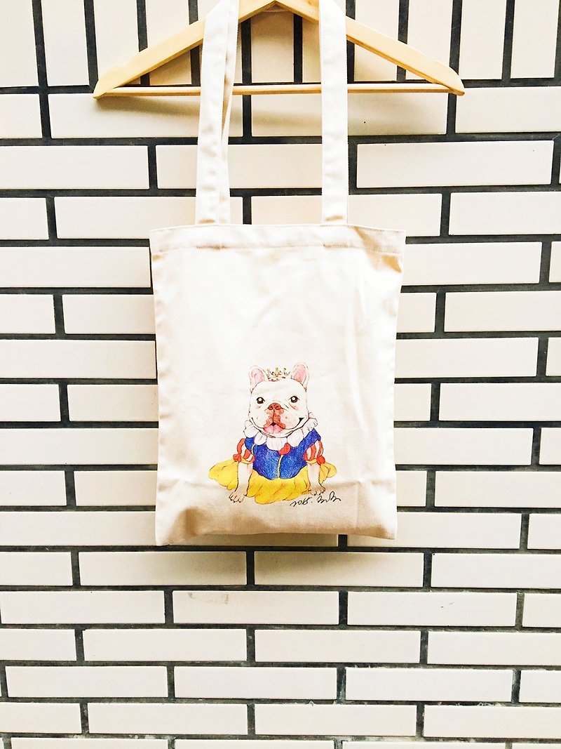 Law Doo Snow White canvas bag - Handbags & Totes - Cotton & Hemp Yellow
