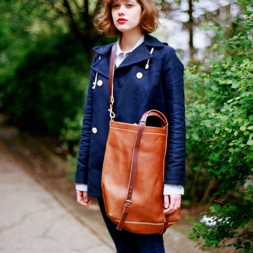 Bleu de Chauffe-Nobu leather tote bag_Havane / classic camel