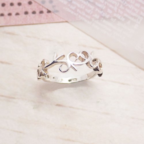 比法一生PIFA 【比法一生】純銀戒指—花漾 純銀925手作飾品
