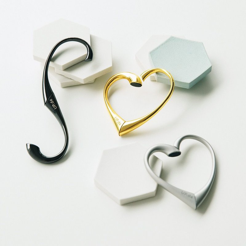 【UP.de】Love shape portable metal hanging ring - Lanyards & Straps - Other Metals 