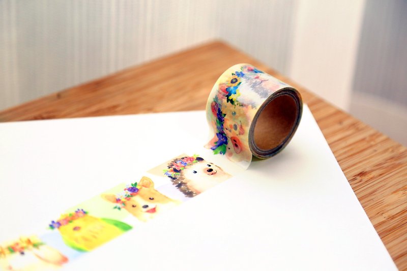 OURS Original Washi Masking Tape - Green Thumb Series - Spring Wreath by Koopa - Washi Tape - Paper Multicolor