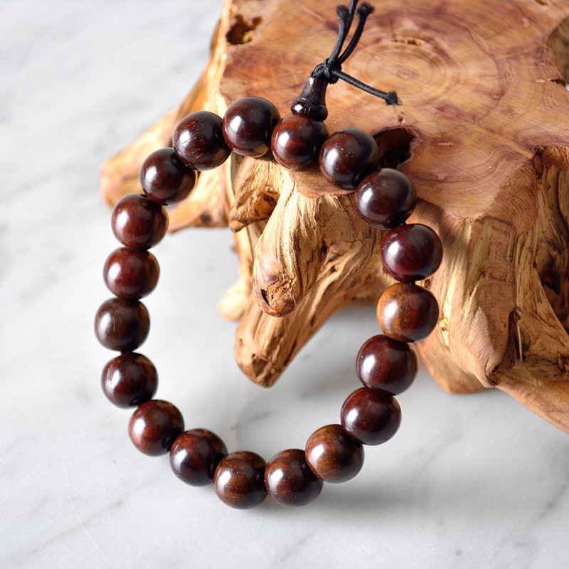 Rosewood Rosary Beads (Small)-Free Vietnam Cypress Rosary (Small) - สร้อยข้อมือ - ไม้ สีแดง