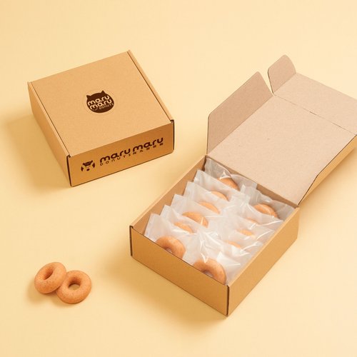 Maru maru donuts 阿丸甜甜圈 mini原味甜甜圈/無麩質甜甜圈/12入下單處-附收涎小卡片紅線整套