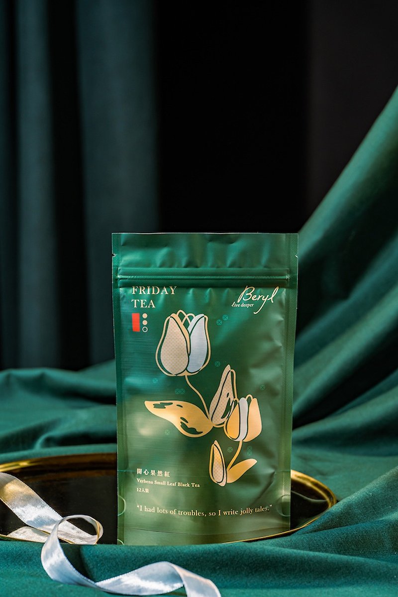 フランスAVPA世界茶賞受賞 - ハッピーシュアレッドデリケート付属バッグ - お茶 - サステナブル素材 レッド