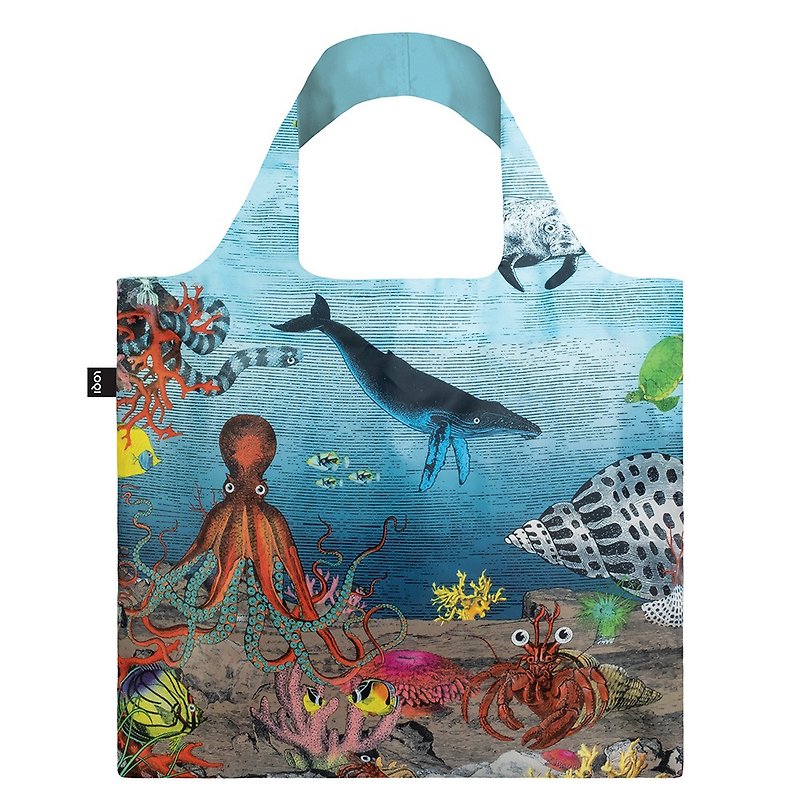 LOQI Shopping Bag - Great Barrier Reef KWGB - กระเป๋าแมสเซนเจอร์ - พลาสติก หลากหลายสี