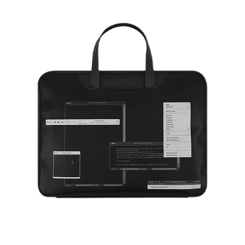 Desktop pop-up window portable laptop bag computer bag commuter bag computer protection - กระเป๋าแล็ปท็อป - หนังเทียม 